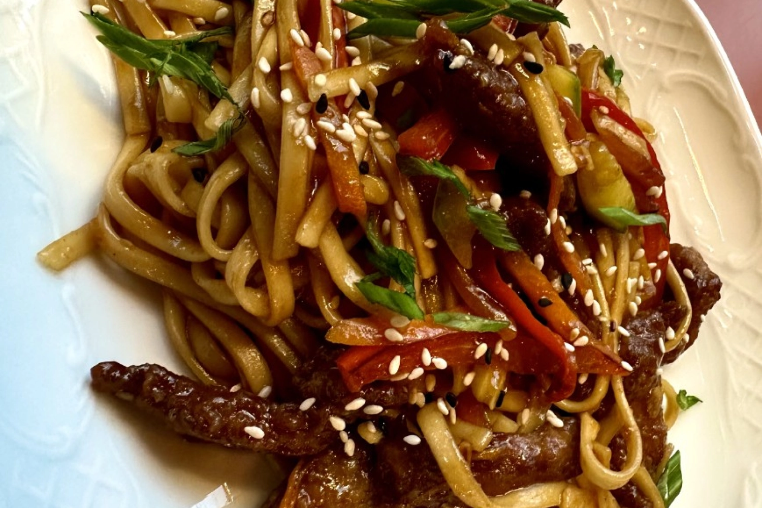 Удон с говядиной