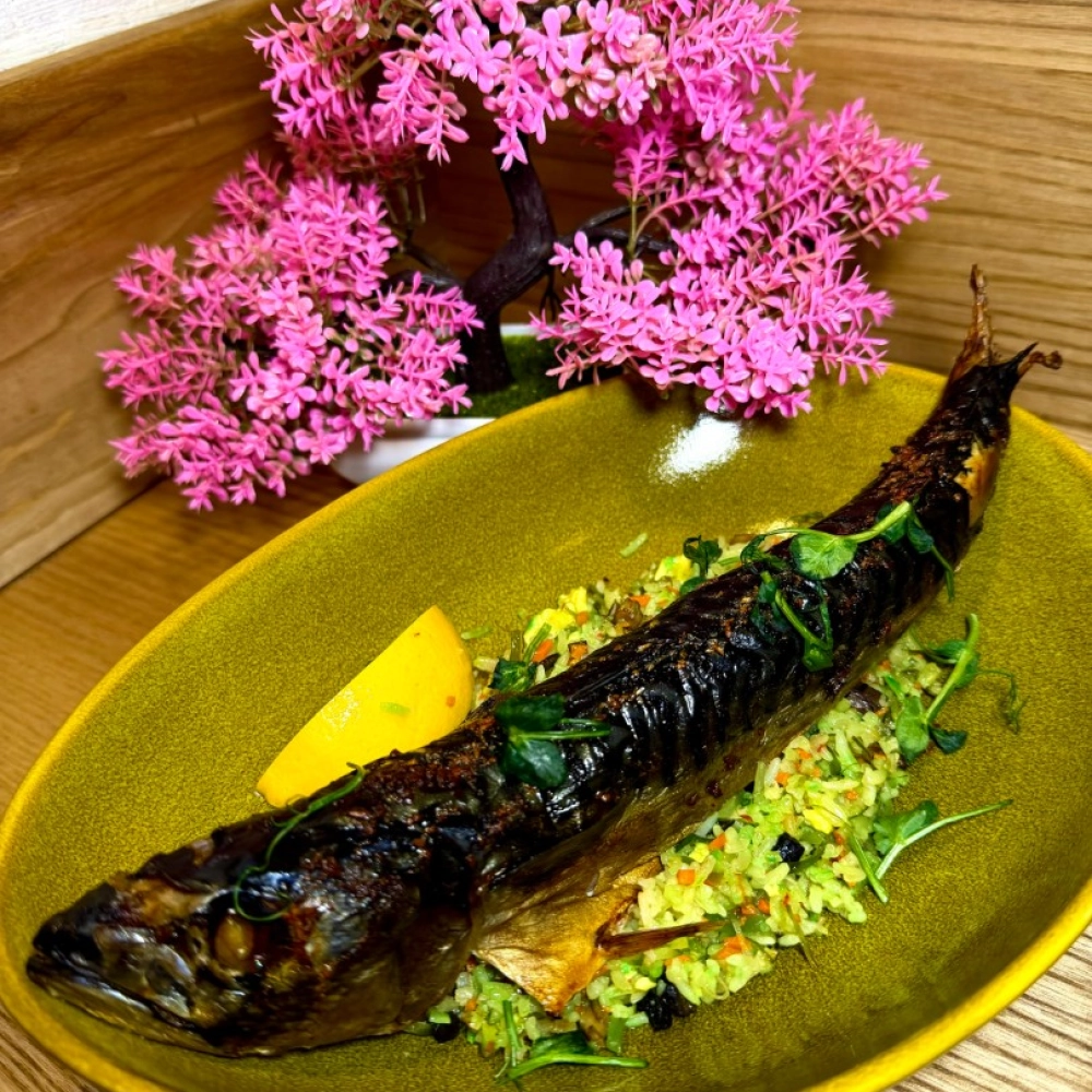 Скумбрия с рисом басмати