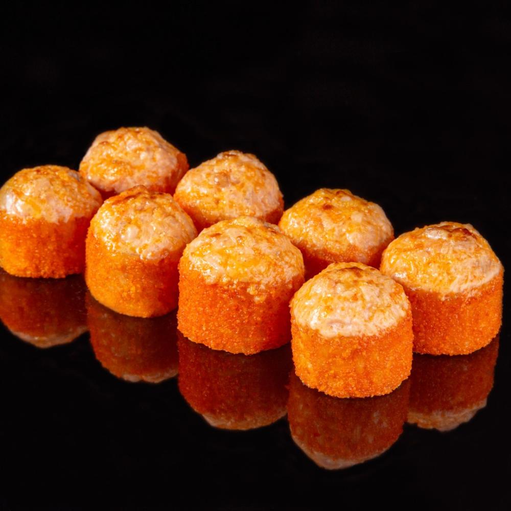 Ролл с лососем запечённый